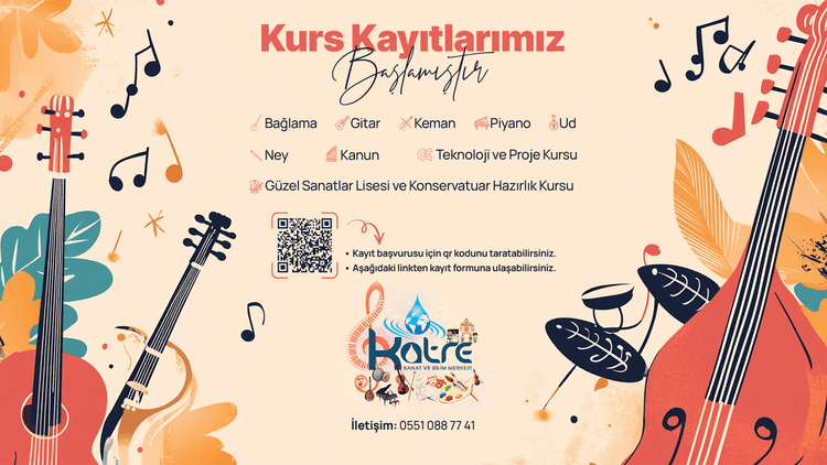 Katre Sanat ve Bilim Merkezi'nde Yeni Dönem Kursları Başlıyor!