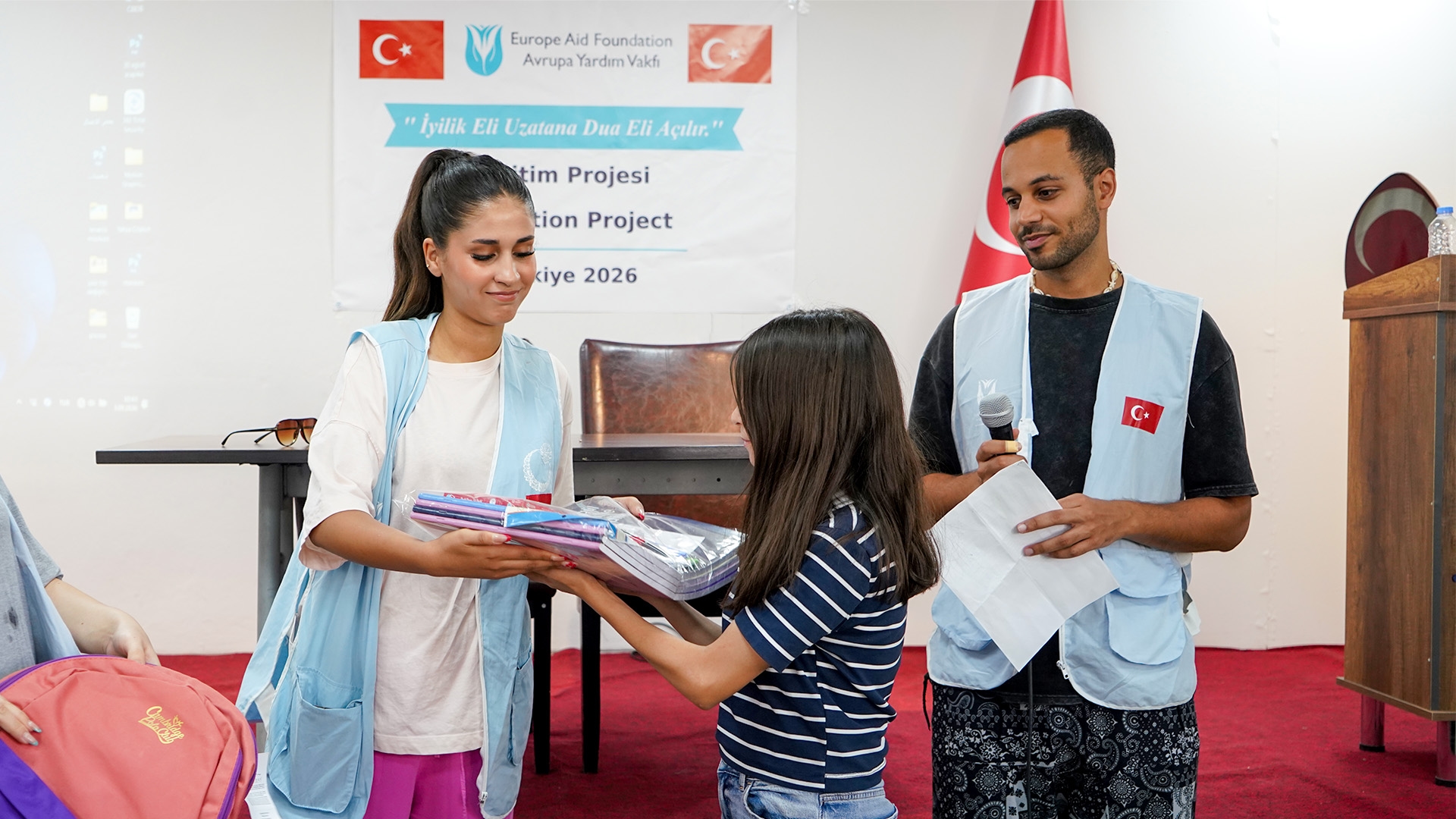 European Relief Foundation Provides Stationery Sets and School Bags